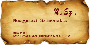 Medgyessi Szimonetta névjegykártya